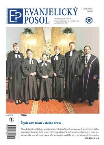Obálka e-magazínu Evanjelický posol č. 38/2018