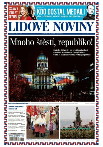 Obálka e-magazínu Lidové noviny 29.10.2018