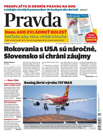 Obálka e-magazínu Pravda 8. 4. 2019