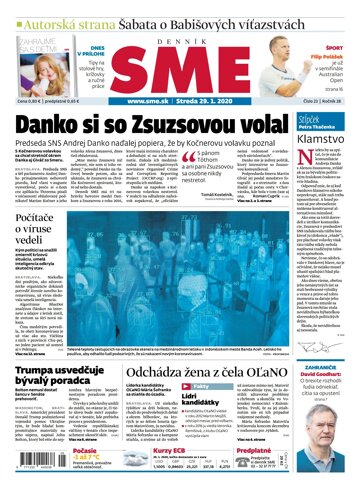 Obálka e-magazínu SME 29.1.2020
