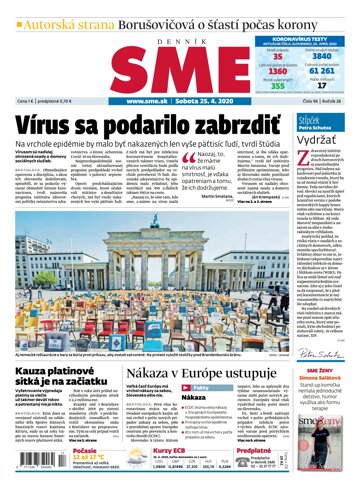 Obálka e-magazínu SME 25.4.2020