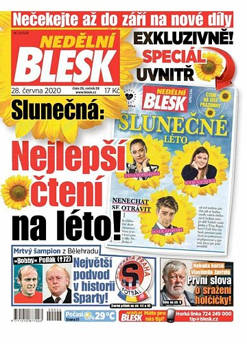 Obálka e-magazínu Nedělní Blesk 28.6.2020