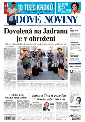 Obálka e-magazínu Lidové noviny 4.7.2020