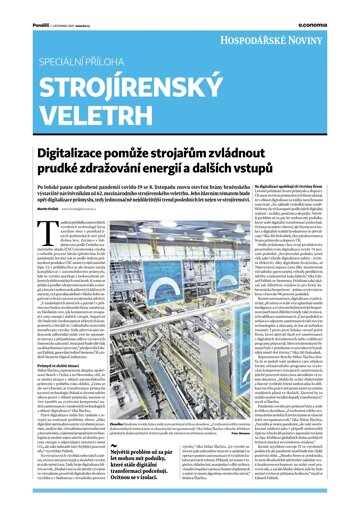 Obálka e-magazínu Hospodářské noviny - příloha 210 - 1.11.2021 Strojírenský veletrh