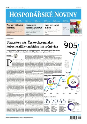 Obálka e-magazínu Hospodářské noviny 124 - 28.6.2023