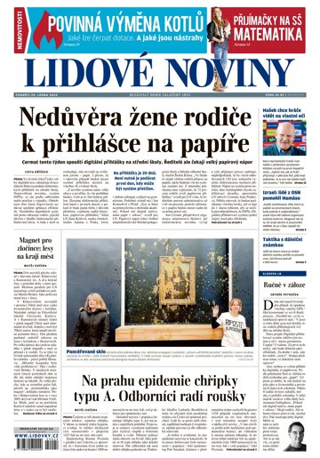 Obálka e-magazínu Lidové noviny 29.1.2024