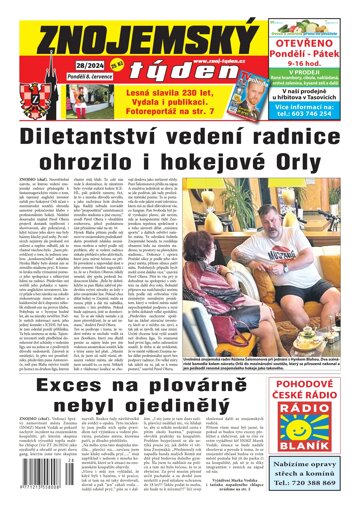 Obálka e-magazínu Znojemský týden 28/2024