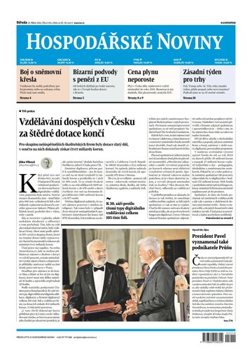 Obálka e-magazínu Hospodářské noviny 210 - 29.10.2025