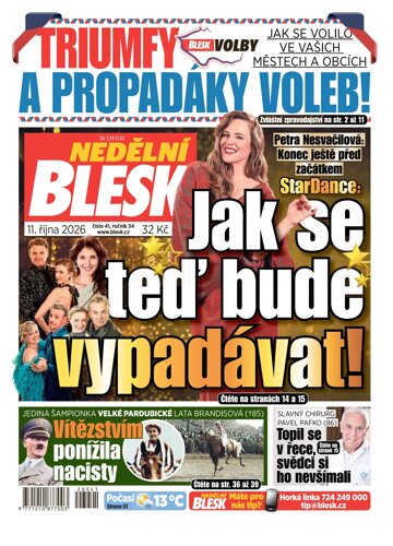 Obálka e-magazínu Nedělní Blesk 11.10.2026