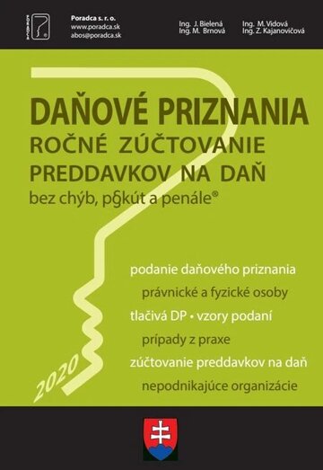 Obálka knihy Daňové priznania 2020 + vyplnené vzory a tlačivá