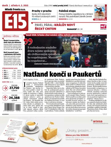 Obálka e-magazínu E15 4.2.2015