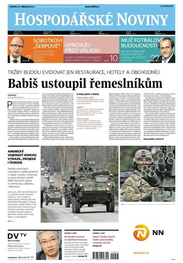 Obálka e-magazínu Hospodářské noviny 057 - 23.3.2015