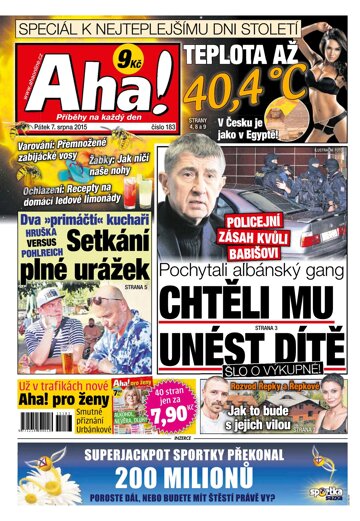 Obálka e-magazínu AHA! 7.8.2015