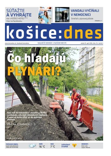 Obálka e-magazínu košice:dnes 19.4.2016