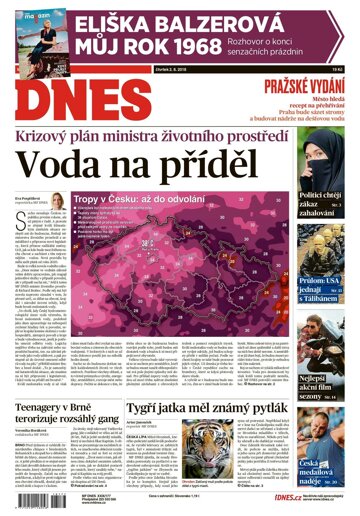 Obálka e-magazínu MF Dnes 2.8.2018