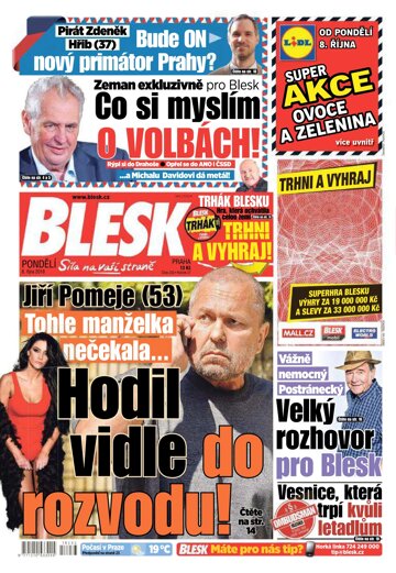 Obálka e-magazínu Blesk 8.10.2018