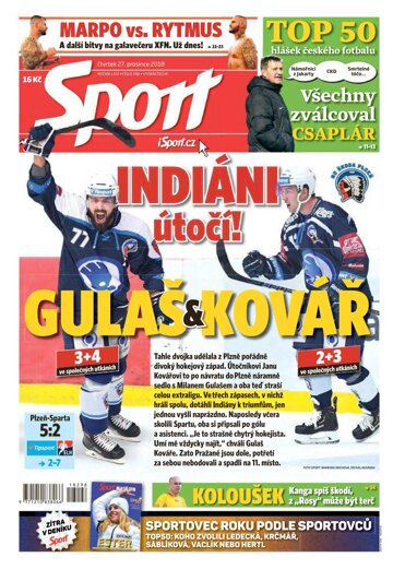 Obálka e-magazínu Sport 27.12.2018