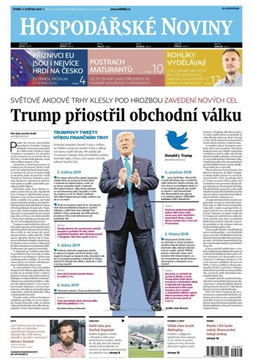Obálka e-magazínu Hospodářské noviny 087 - 7.5.2019