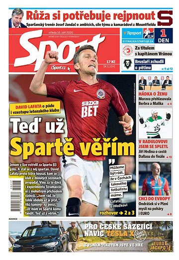 Obálka e-magazínu Sport 16.9.2020