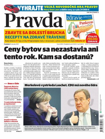 Obálka e-magazínu Pravda Dennik 18. 1. 2021