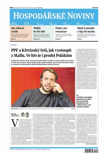 Obálka e-magazínu Hospodářské noviny 085 - 4.5.2021