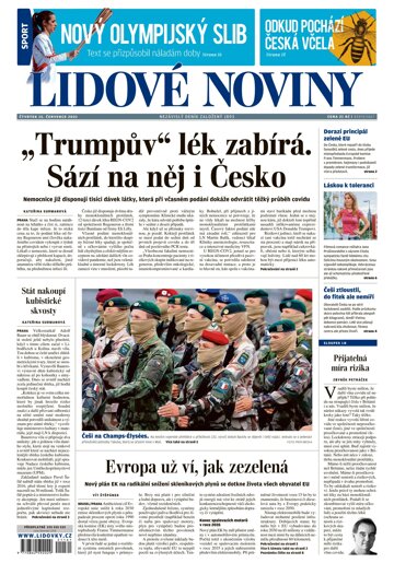 Obálka e-magazínu Lidové noviny 15.7.2021