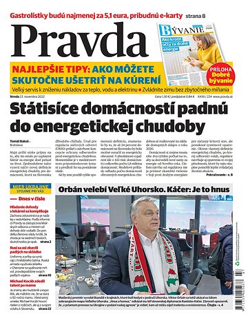 Obálka e-magazínu Pravda 23. 11. 2022