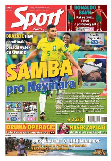 Obálka e-magazínu Sport 29.11.2022