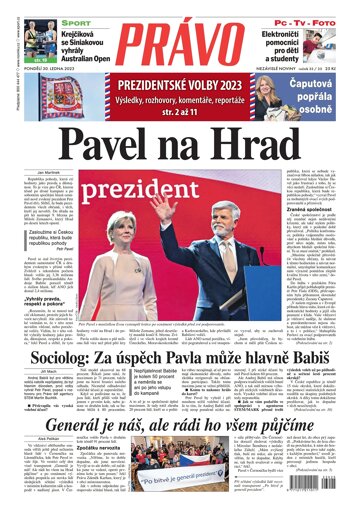 Obálka e-magazínu Deník Právo 30.1.2023