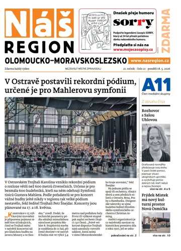 Obálka e-magazínu Náš Region - Olomoucko/Moravskoslezsko 21/2026