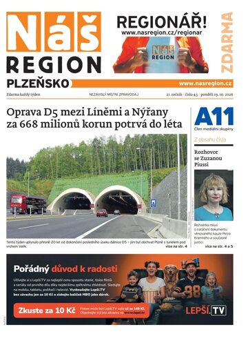 Obálka e-magazínu Náš Region - Plzeňsko 43/2026
