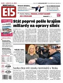 Obálka e-magazínu E15 21.11.2014