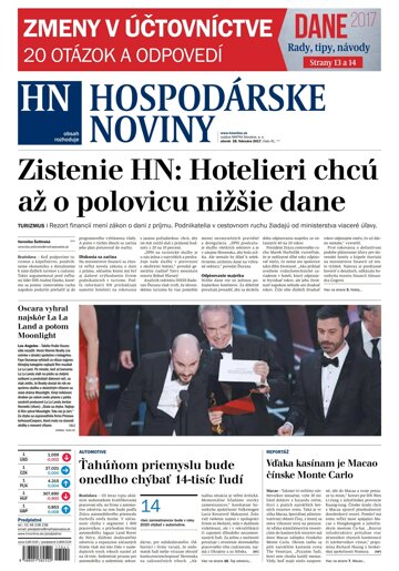Obálka e-magazínu Hospodárske noviny 28.02.2017