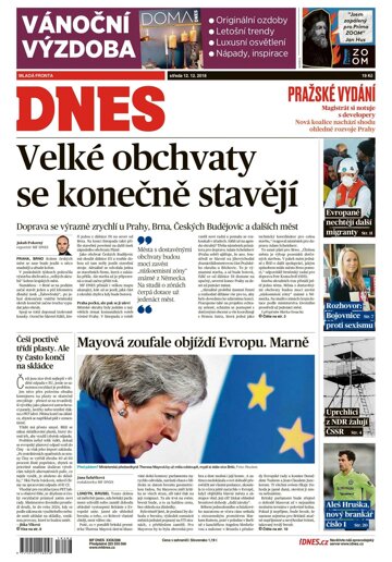 Obálka e-magazínu MF Dnes 12.12.2018