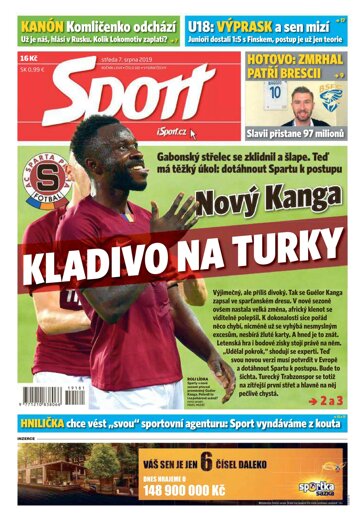 Obálka e-magazínu Sport 7.8.2019