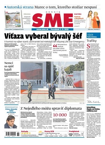Obálka e-magazínu SME 2.9.2019