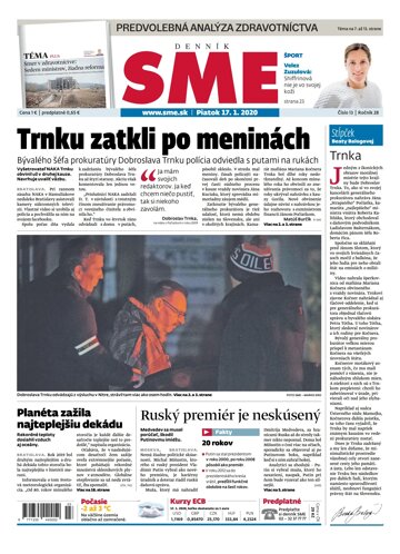 Obálka e-magazínu SME 17.1.2020