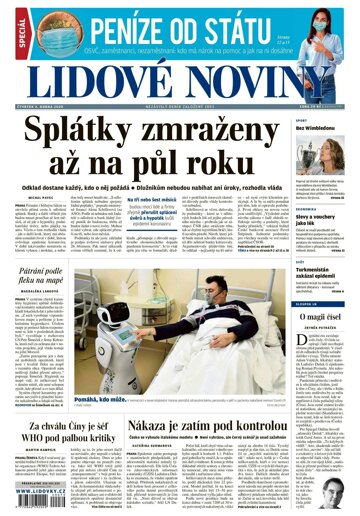 Obálka e-magazínu Lidové noviny 2.4.2020