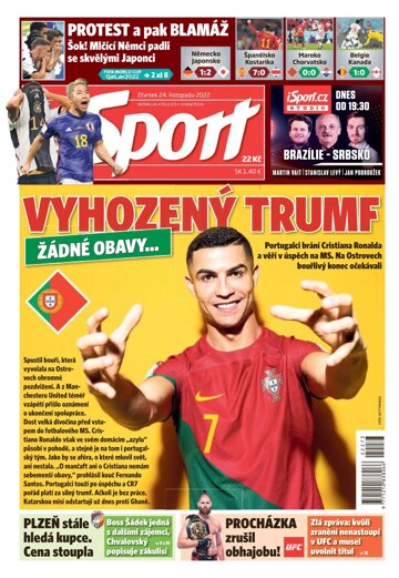 Obálka e-magazínu Sport 24.11.2022