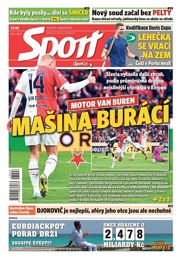 Obálka e-magazínu Sport 31.1.2023