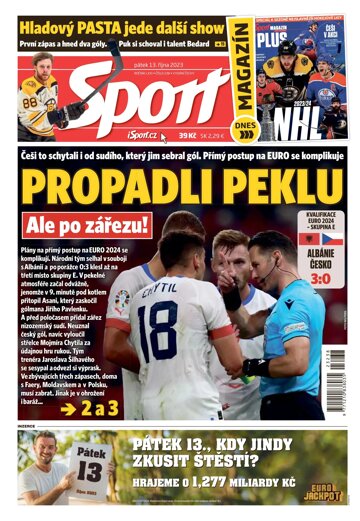 Obálka e-magazínu Sport 13.10.2023