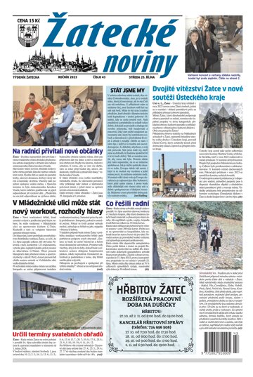 Obálka e-magazínu Žatecké noviny 43/23