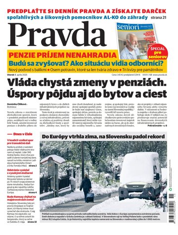 Obálka e-magazínu Pravda 08. 04. 2025