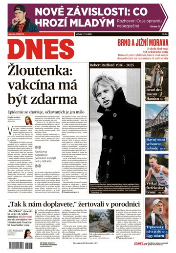Obálka e-magazínu MF DNES Brno a Jižní Morava - 17.09.2025