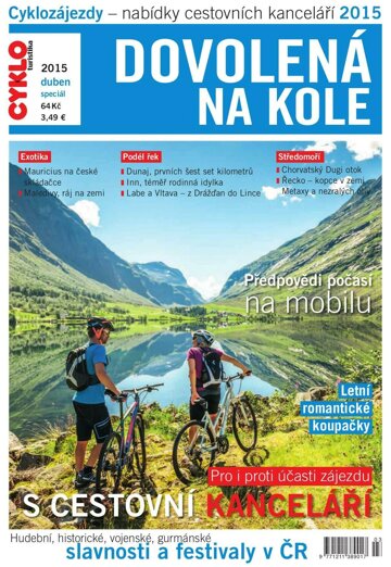 Obálka e-magazínu Cykloturistika Dovolená na kole 2015