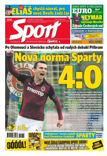 Obálka e-magazínu Sport 19.10.2015