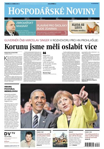 Obálka e-magazínu Hospodářské noviny 079 - 25.4.2016