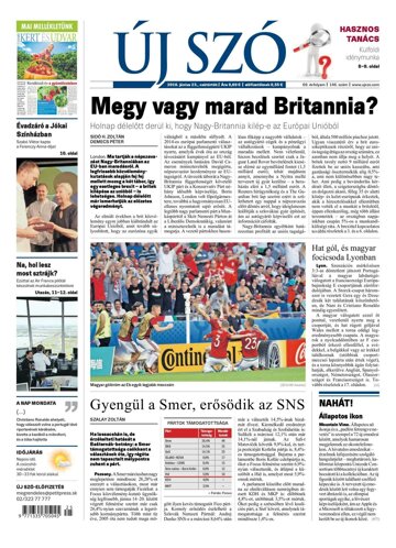 Obálka e-magazínu Új Szó 23.6.2016
