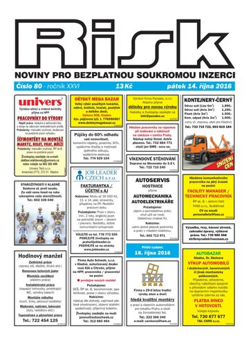 Obálka e-magazínu Risk 80/2016