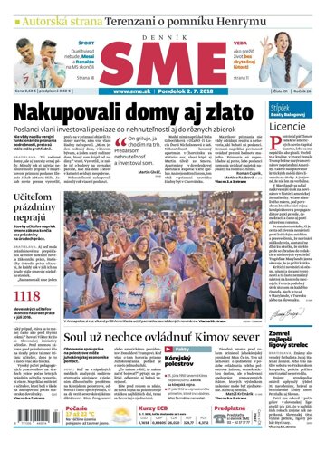 Obálka e-magazínu SME 2.7.2018